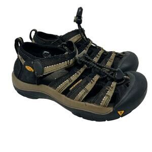 KEEN Newport H2 Black Tan Hiking Sandals, Water Proof Kid's Size 1